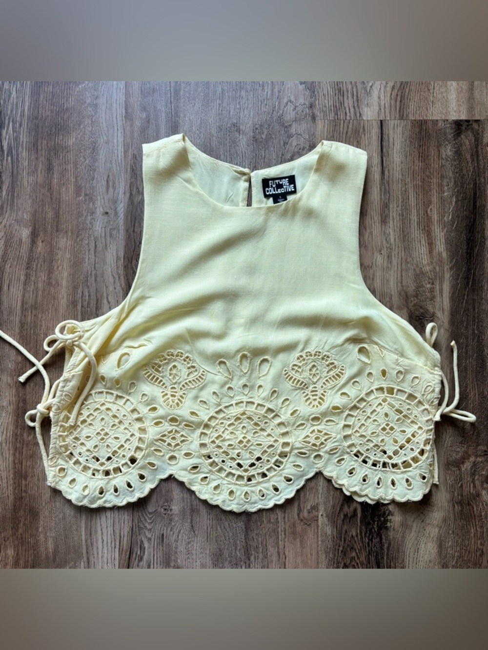 Future Collective Yellow Cropped Tank